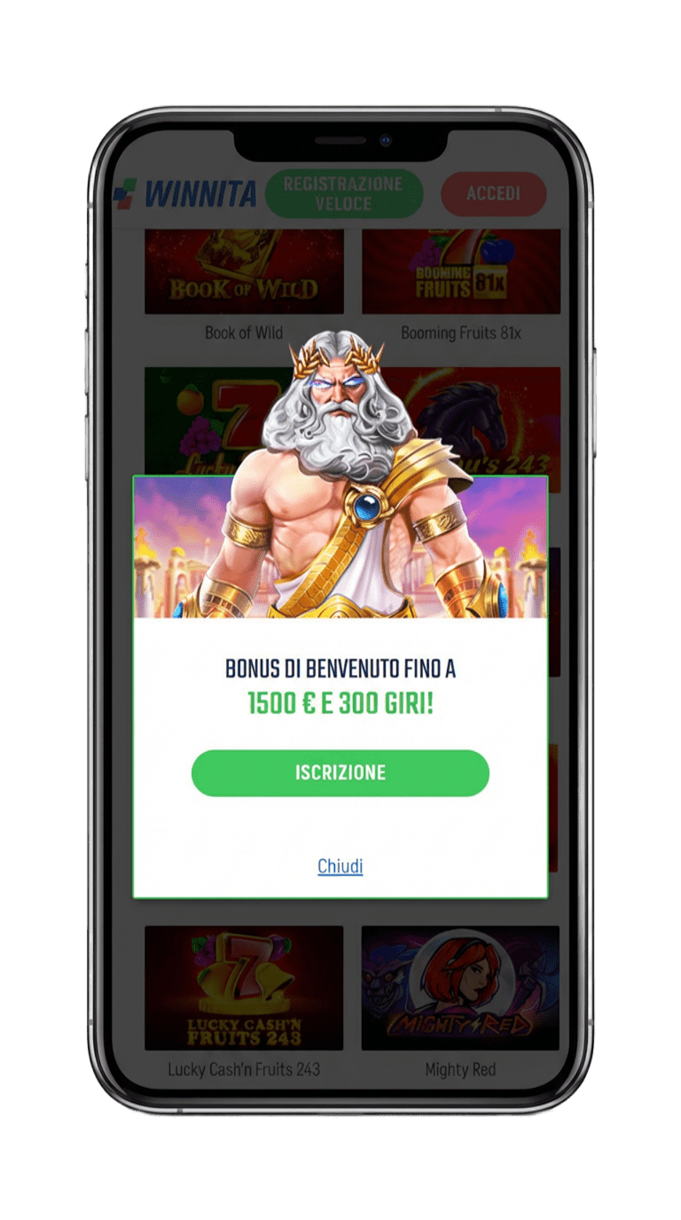 Schermata bonus 1500€
